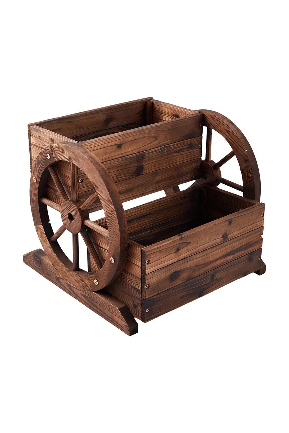 Garten Pflanzenständer mit 2 Ebenen und Rollen – mobiler Pflanzkasten für Balkon und Terrasse