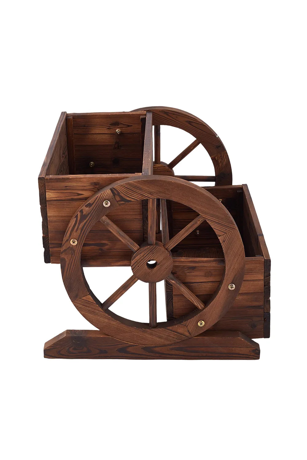 Garten Pflanzenständer mit 2 Ebenen und Rollen – mobiler Pflanzkasten für Balkon und Terrasse