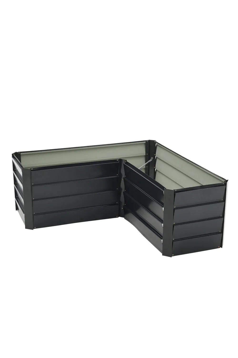 Metall Hochbeet Außen – L-förmiges Gartenbeet aus robustem Metall für Terrasse und Garten